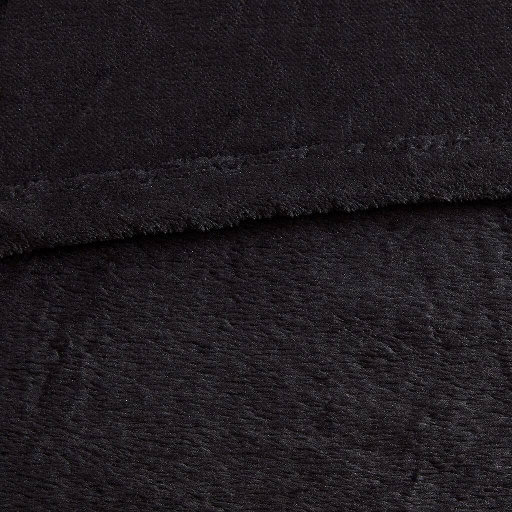 Alt View 5. Gracie Mills - Gracie Mills Wilmer Ultra Soft Oversized Microlight Plush Blanket - Black.