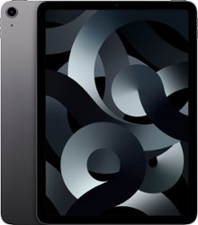 Apple - 10.9-Inch iPad Air - Latest Model - (5th Generation) with Wi-Fi - 64GB - Space Gray - Front_Zoom
