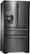Angle Zoom. Samsung - 22.4 Cu. Ft. 4-Door Flex French Door Counter-Depth Fingerprint Resistant Refrigerator with Food ShowCase.