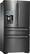 Angle. Samsung - 22.4 Cu. Ft. 4-Door Flex French Door Counter-Depth Fingerprint Resistant Refrigerator with Food ShowCase.