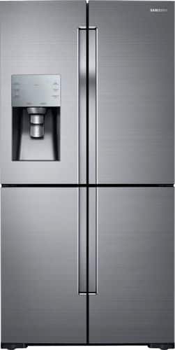 Samsung 28 1 Cu Ft 4 Door Flex French Door Fingerprint Resistant Refrigerator Stainless Steel Rf28k9070sr Best Buy