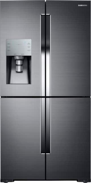 Samsung 28 1 Cu Ft 4 Door Flex French Door Fingerprint Resistant Refrigerator Black Stainless Steel Rf28k9070sg Best Buy