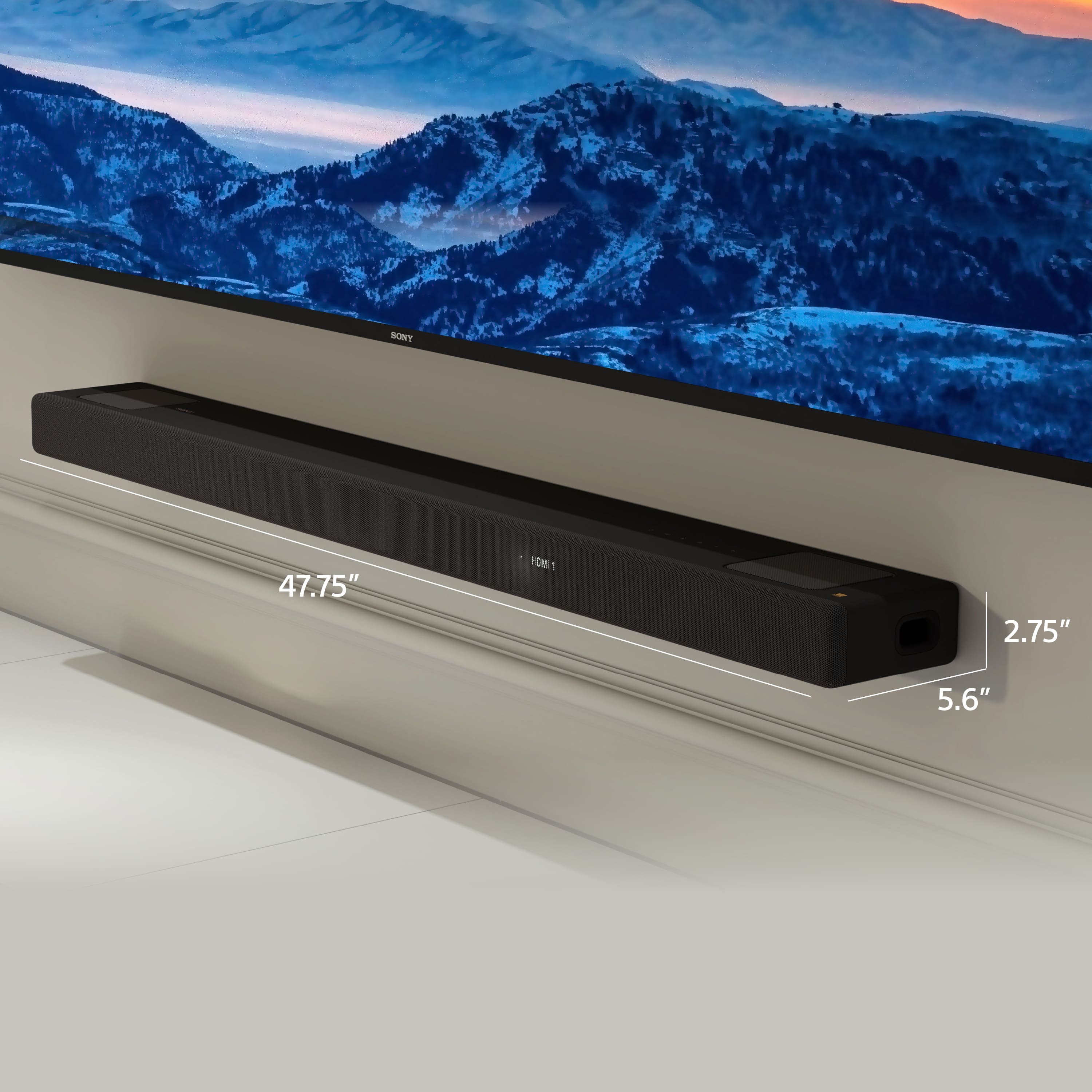 Alt View 27. Sony - Sony HT-A5000 Dolby Atmos Smart Soundbar works with Alexa and Google Assistant, Chromecast built-in, AirPlay2, Bluetooth - Black.