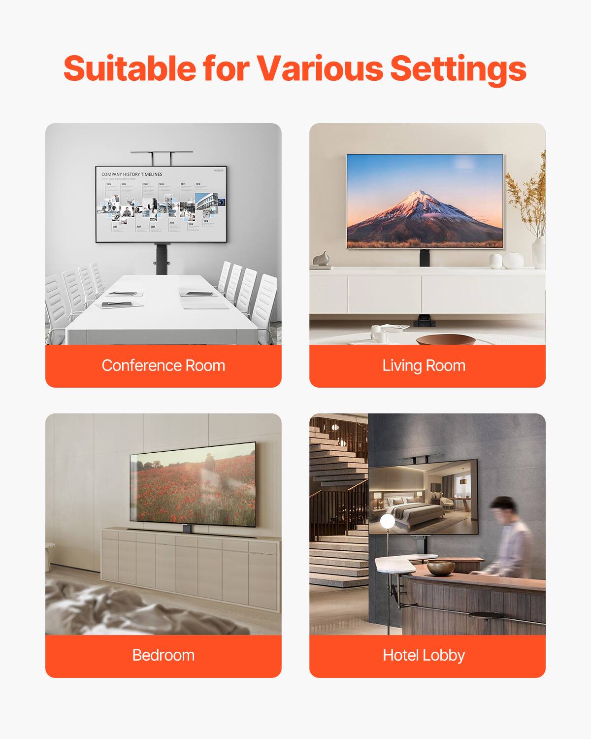 Suitable for Various Settings

- Conference Room
- Living Room
- Bedroom
- Hotel Lobby