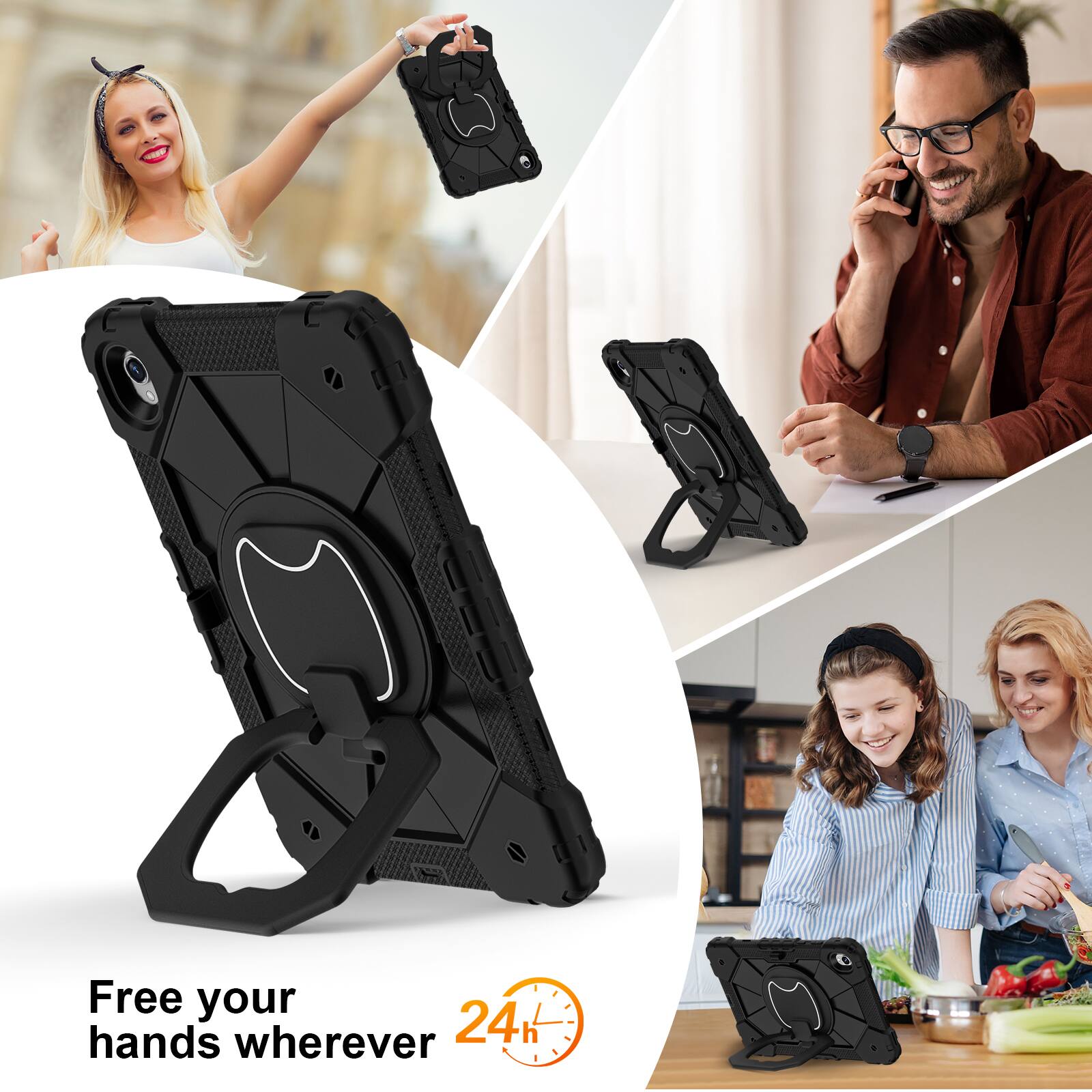 Free your hands wherever  
24h