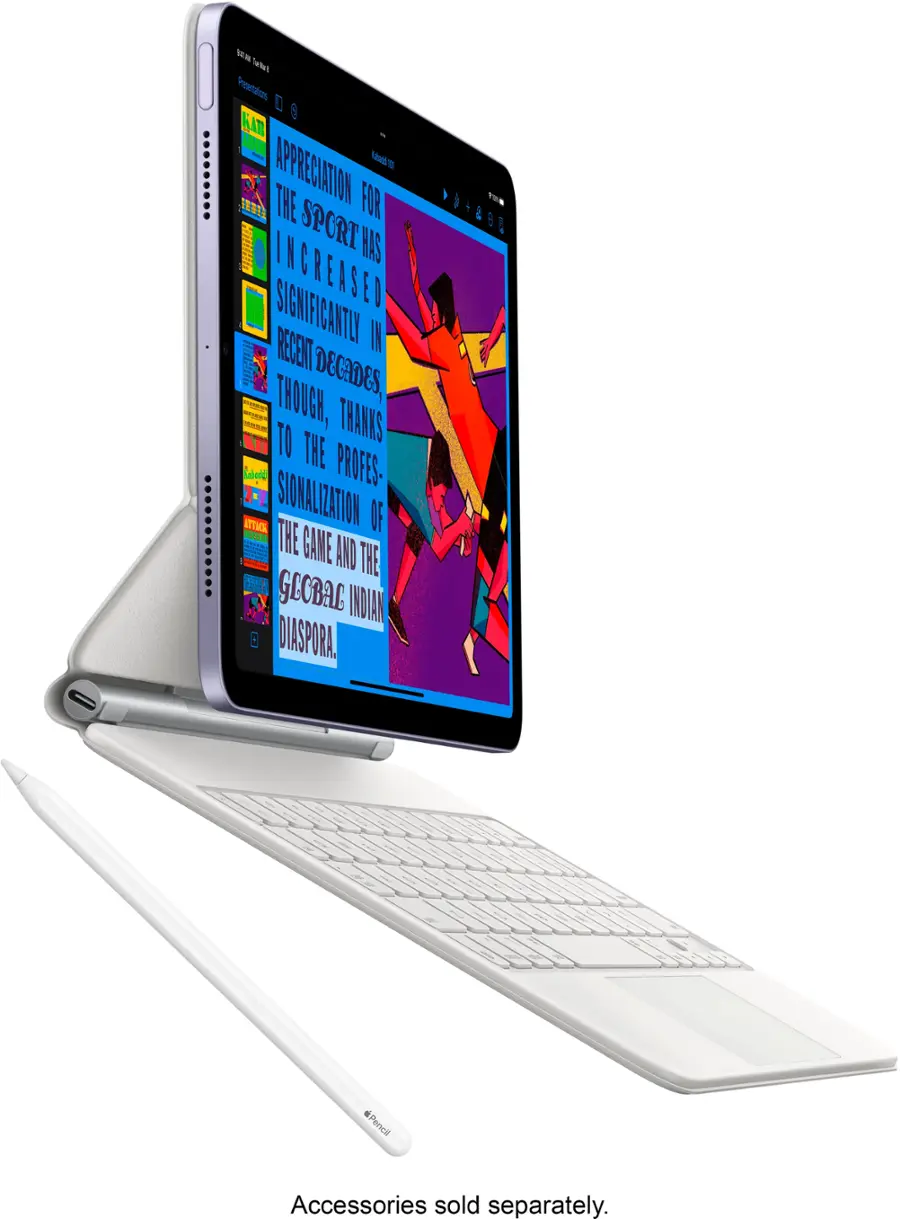 Alt View 11. Apple - 10.9-Inch iPad Air (5th Generation) M1 chip  Wi-Fi - 256GB - Space Gray.
