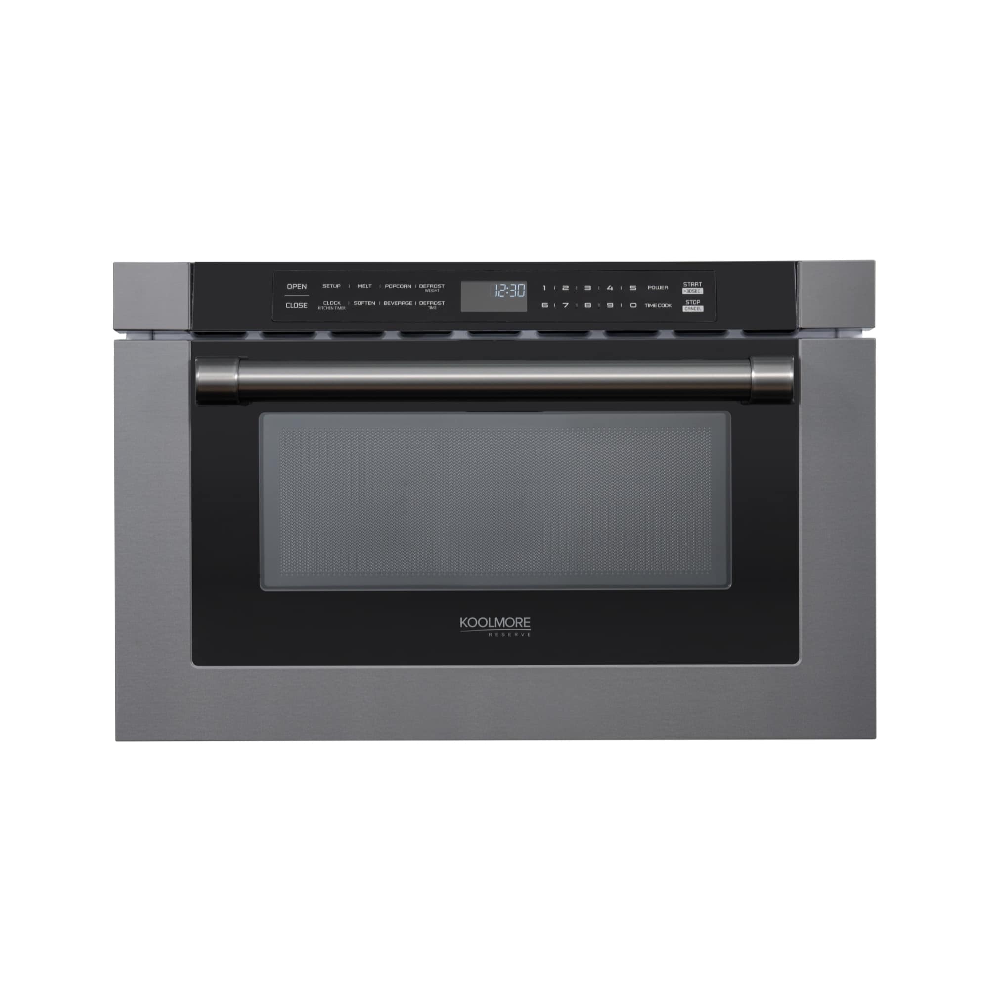 Koolmore - 24 in. Black Stainless Steel Microwave Drawer , 1.2 Cu. Ft Capacity - Black and Stainless-Steel