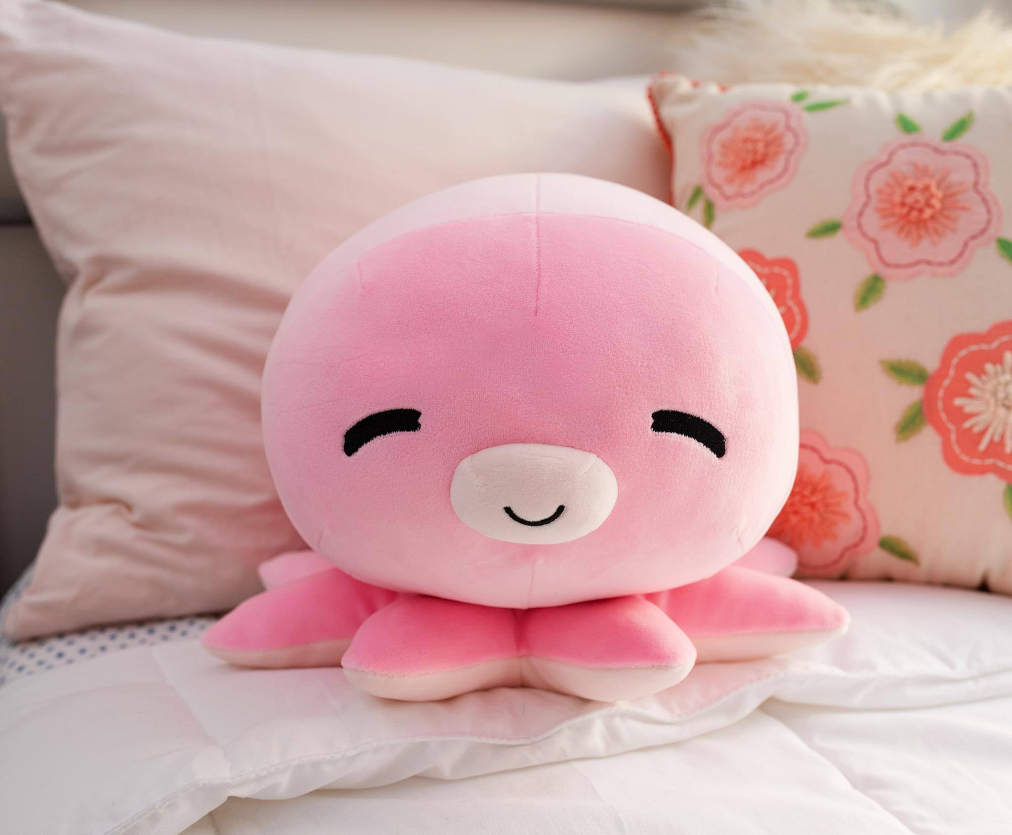Alt View 2. Toynk - MochiOshis 12-Inch Character Plush Toy Animal Pink Octopus | Izumi Inkyoshi - Pink.
