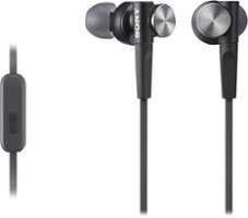 Sony - MDRXB50 Wired Earbud Headphones - Black - Front_Zoom