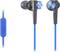 Sony - MDRXB50 Wired Earbud Headphones - Blue-Front_Standard