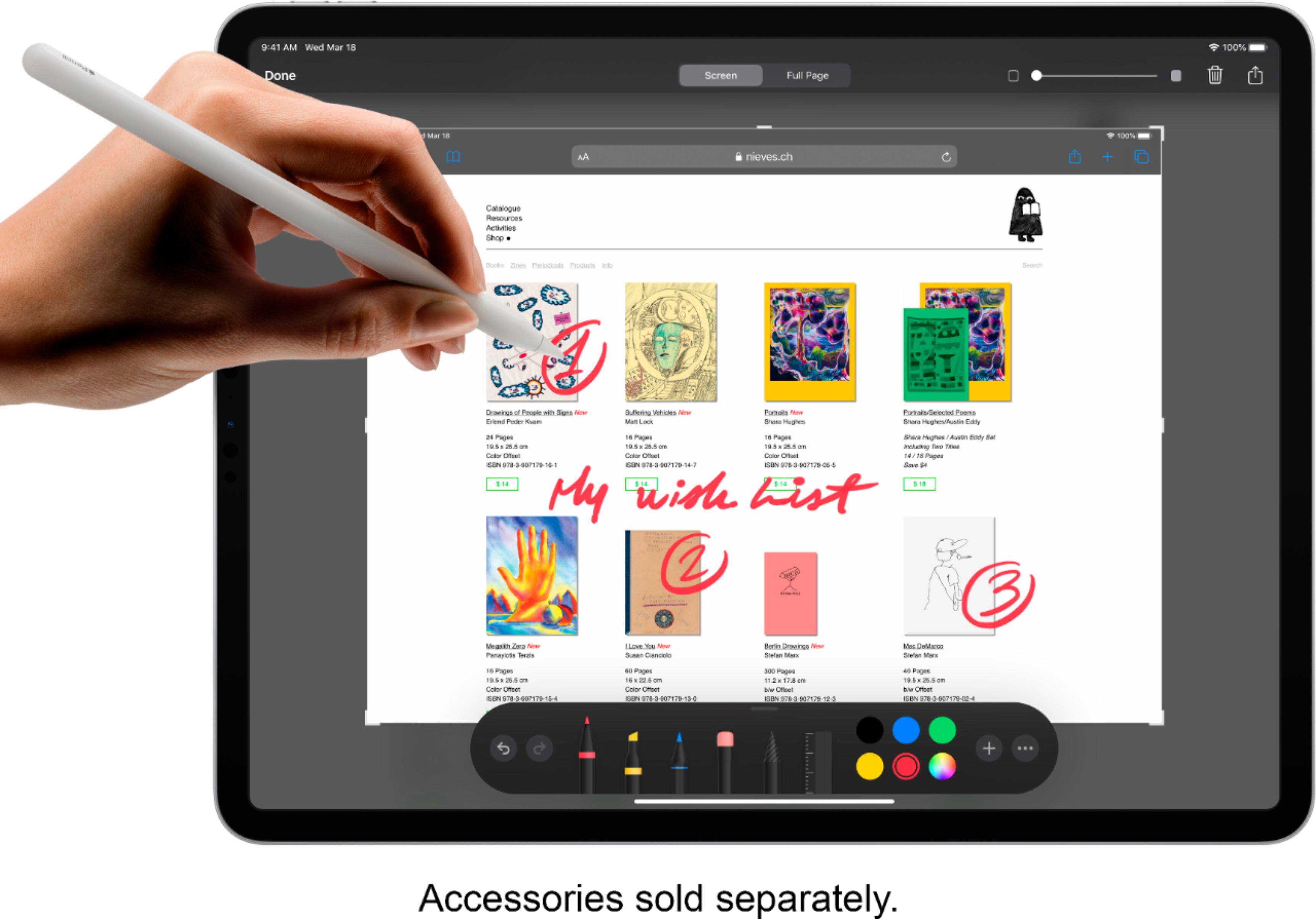 Alt View 15. Apple - 12.9-Inch iPad Pro (4th Generation) with Wi-Fi + Cellular - 1TB (Unlocked).