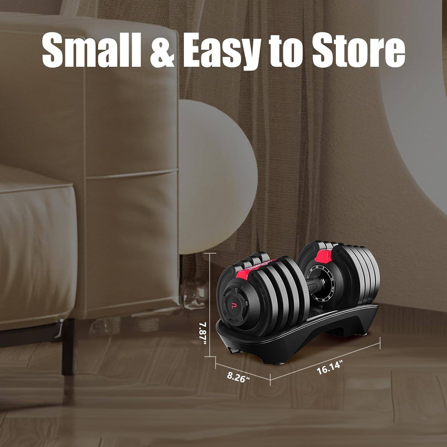 Small & Easy to Store  
7.87" x 8.26" x 16.14"