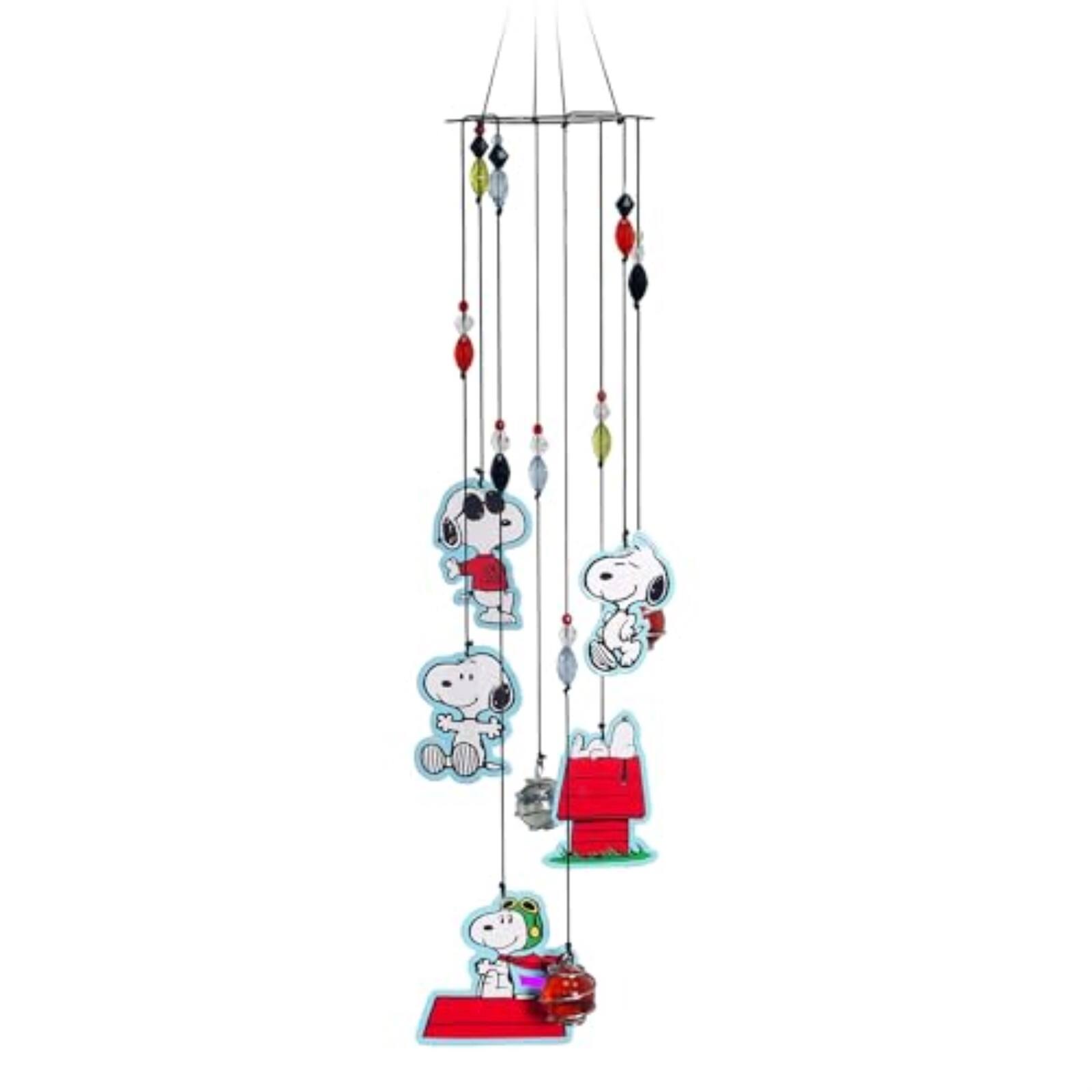 Front. Spoontiques - Spoontiques Peanuts Snoopy Metal Wind Chime Outdoor Garden Décor Backyard and Patio Decoration 17 inch.