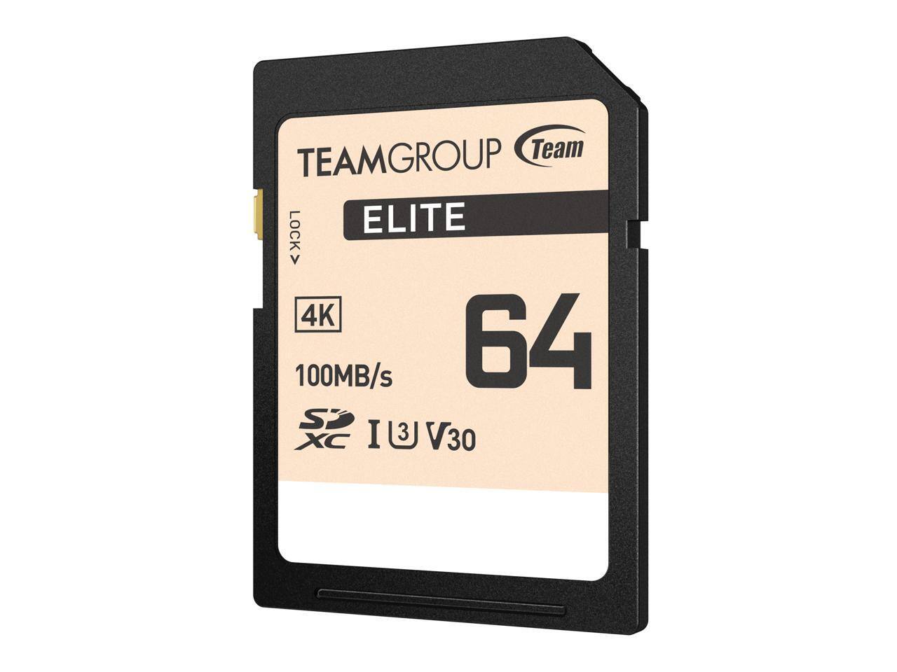 TEAMGROUP Team LOCK ELITE V 4K 100MB/s 64GB I3 V30 XC