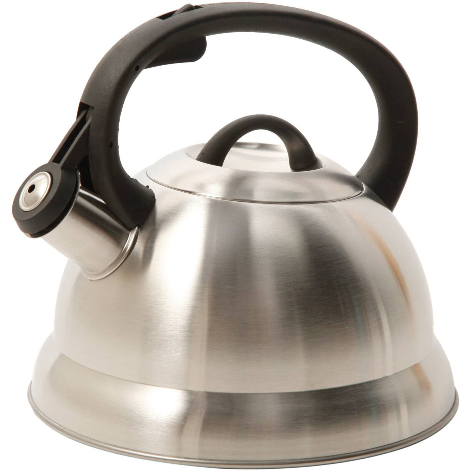 Front. Mr. Coffee - Mr. Coffee Flintshire 1.75 Quart Stainless Steel Whistling Tea Kettle - Silver.