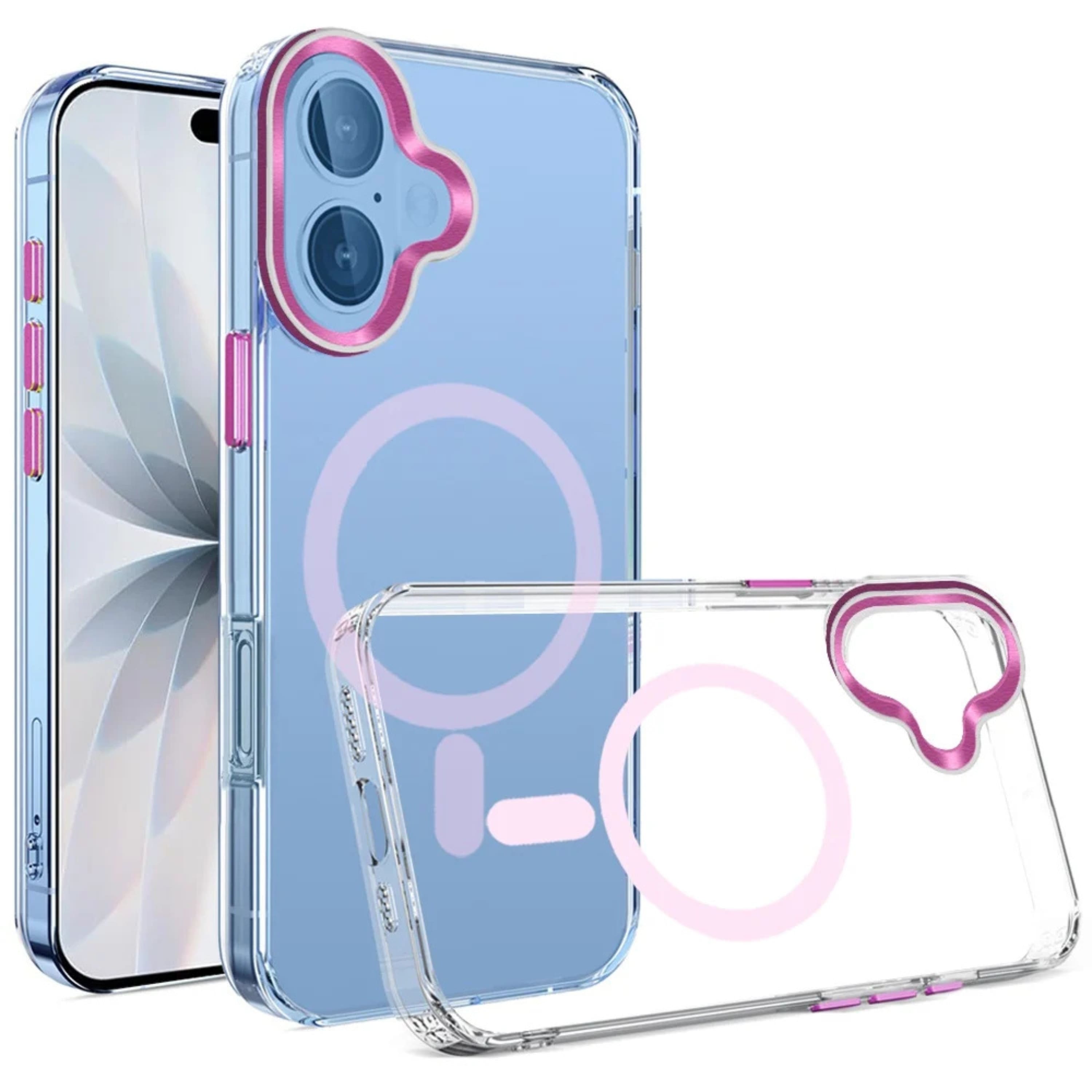 Kitcheniva - Magnetic Circle Color Trim Case With Tempered Glass For iPhone 17 - Purple price history on PriceWatchPro