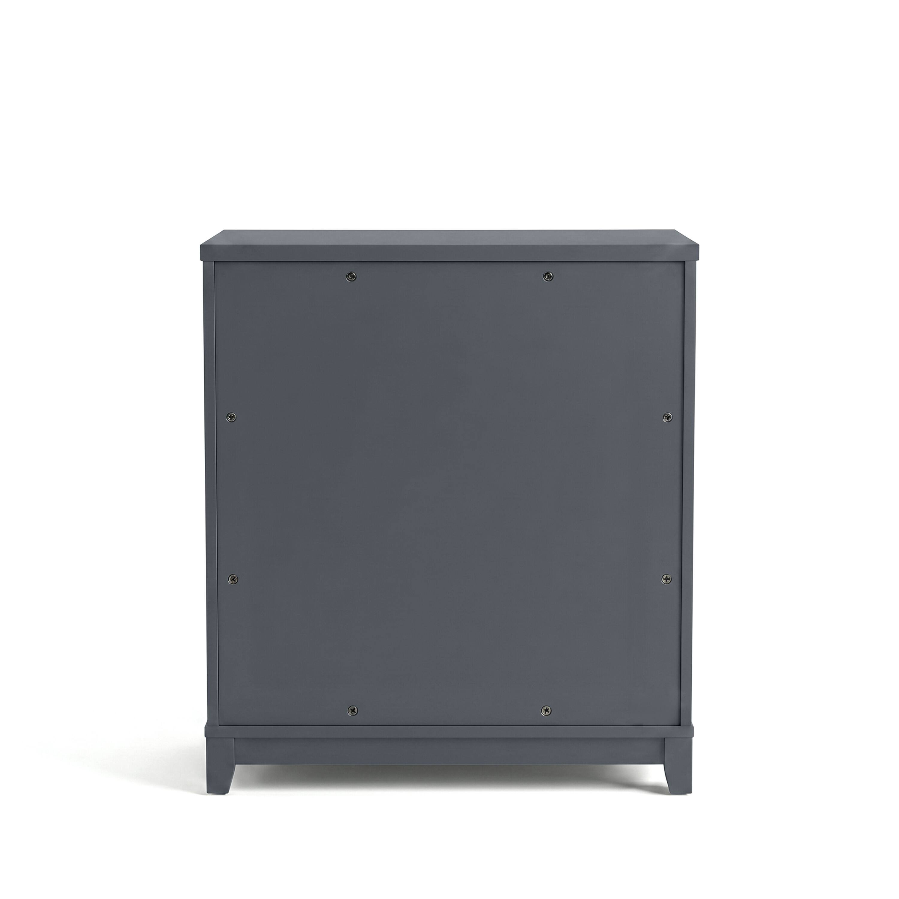 Alt View 10. Martha Stewart - Lily Pond Modular Storage Cabinet with Adjustable Shelf, Soft-Close Doors, Premium Hardware, Solid Wood Frame and Legs - Slate Blue Frame/Gunmetal Hardware.