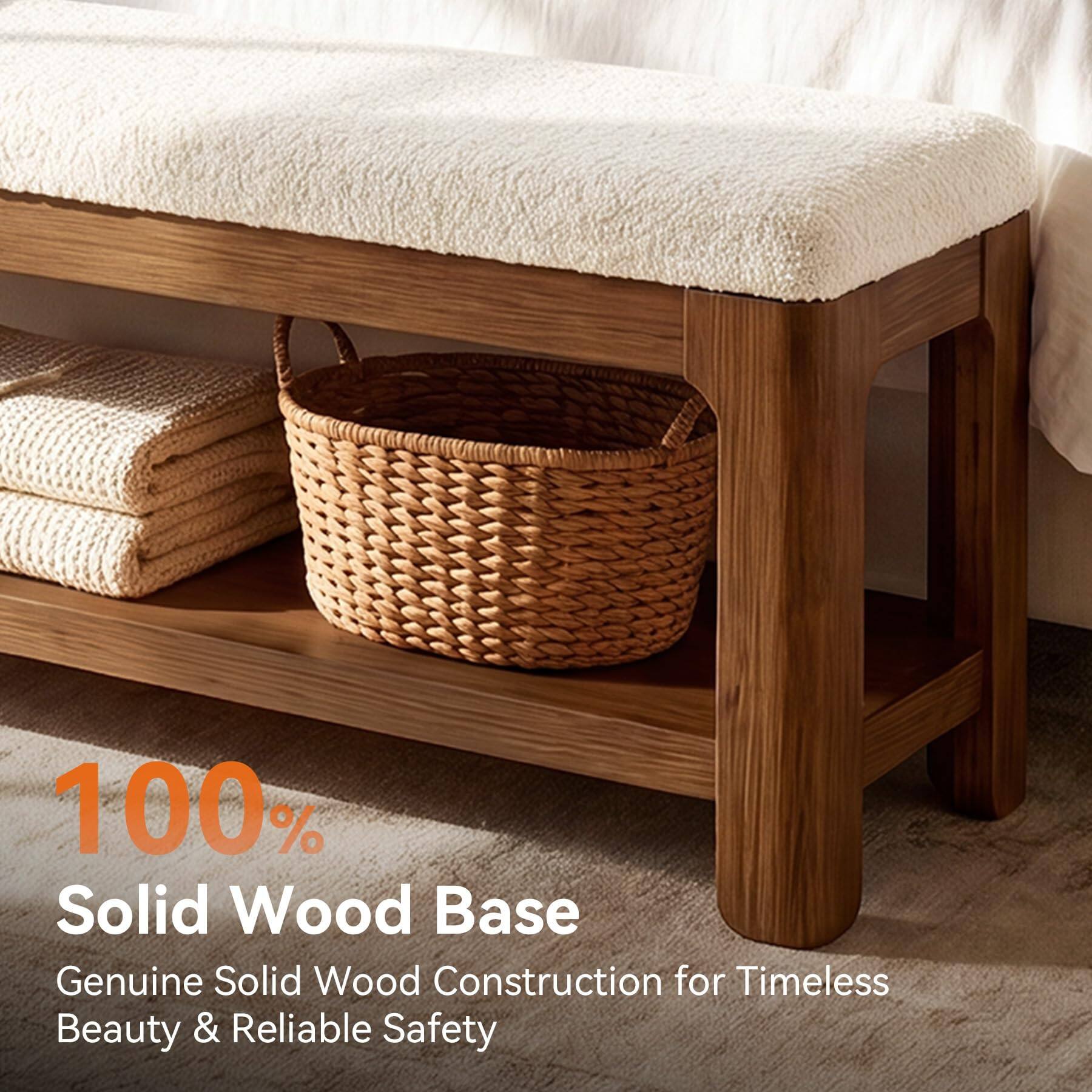 100% Solid Wood Base  
Genuine Solid Wood Construction for Timeless Beauty & Reliable Safety