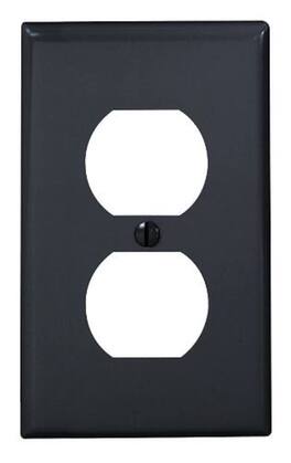 Leviton - 1 gang Nylon Duplex Wall Plate 1 pk - Black