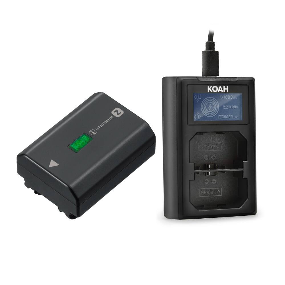 Sony - Z-Series NP-FZ100 7.2 V Rechargeable Battery for a9 and a7rIII with Charger