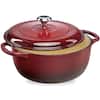 Front. Best Choice Products - Best Choice Products 6 Quart Enamel Cast-Iron Dutch Oven, Heavy-Duty Cookware w/ Dual Handles, Lid - Red - Red.