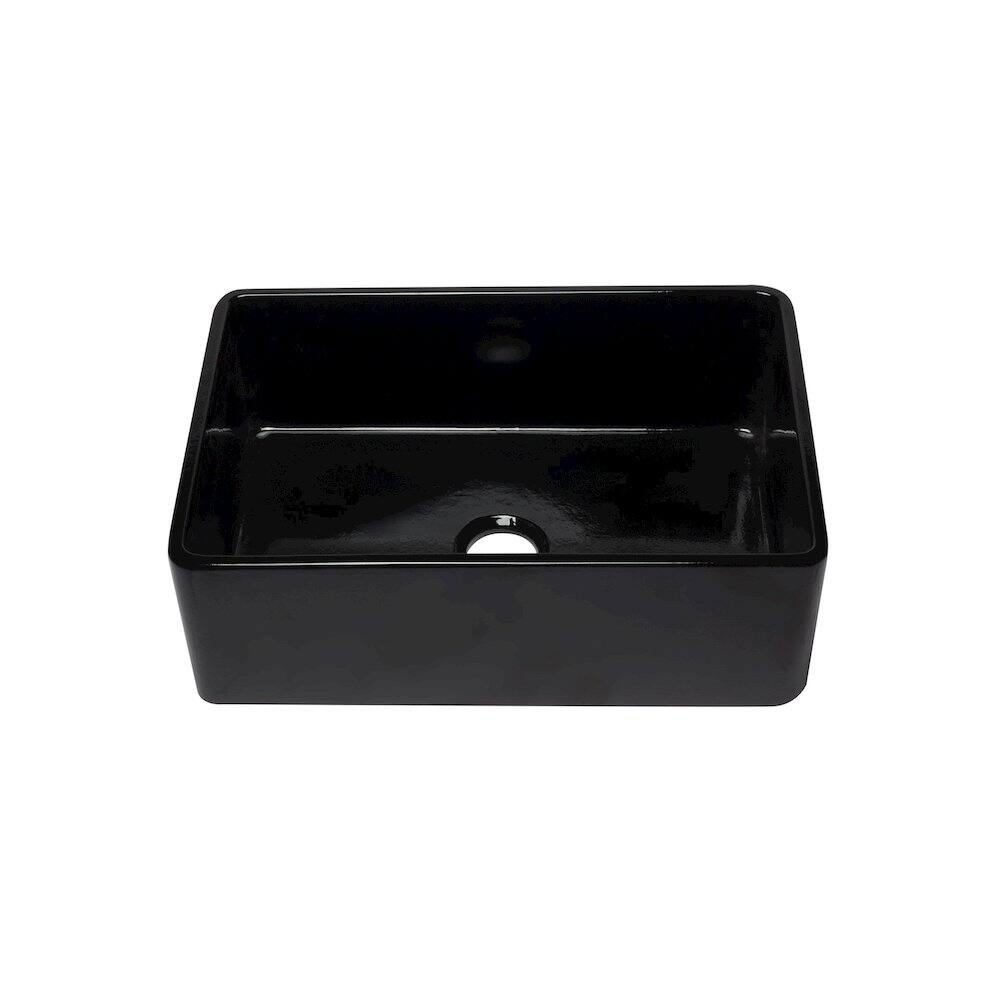 Alt View 5. Alfi - ALFI brand 30 inch Black Reversible Single Fireclay Farmhouse Kitchen Sink - Black.