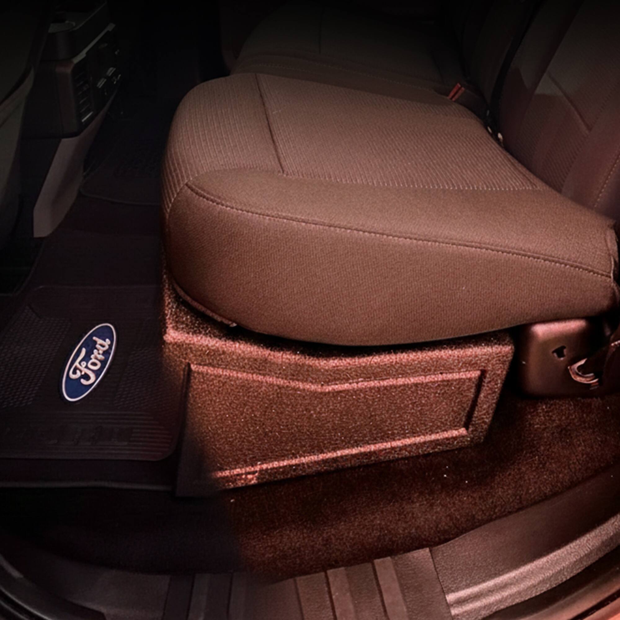 Alt View 7. QPower - QPower Dual 10" Sub Box - Ford F150 SuperCrew 09-26, F250/F350 Super Duty 17-26 - Charcoal Black.