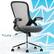 Front. Click365 - Flip Mid-Back Mesh Office Chair - Gray.