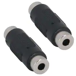 Sanoxy - (2-Pack) 3.5mm Stereo Female to Female Coupler - Black