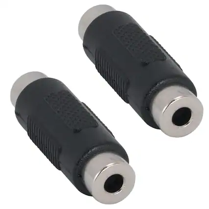 Front. Sanoxy - Sanoxy (2-Pack) 3.5mm Stereo Female to Female Coupler - Black.