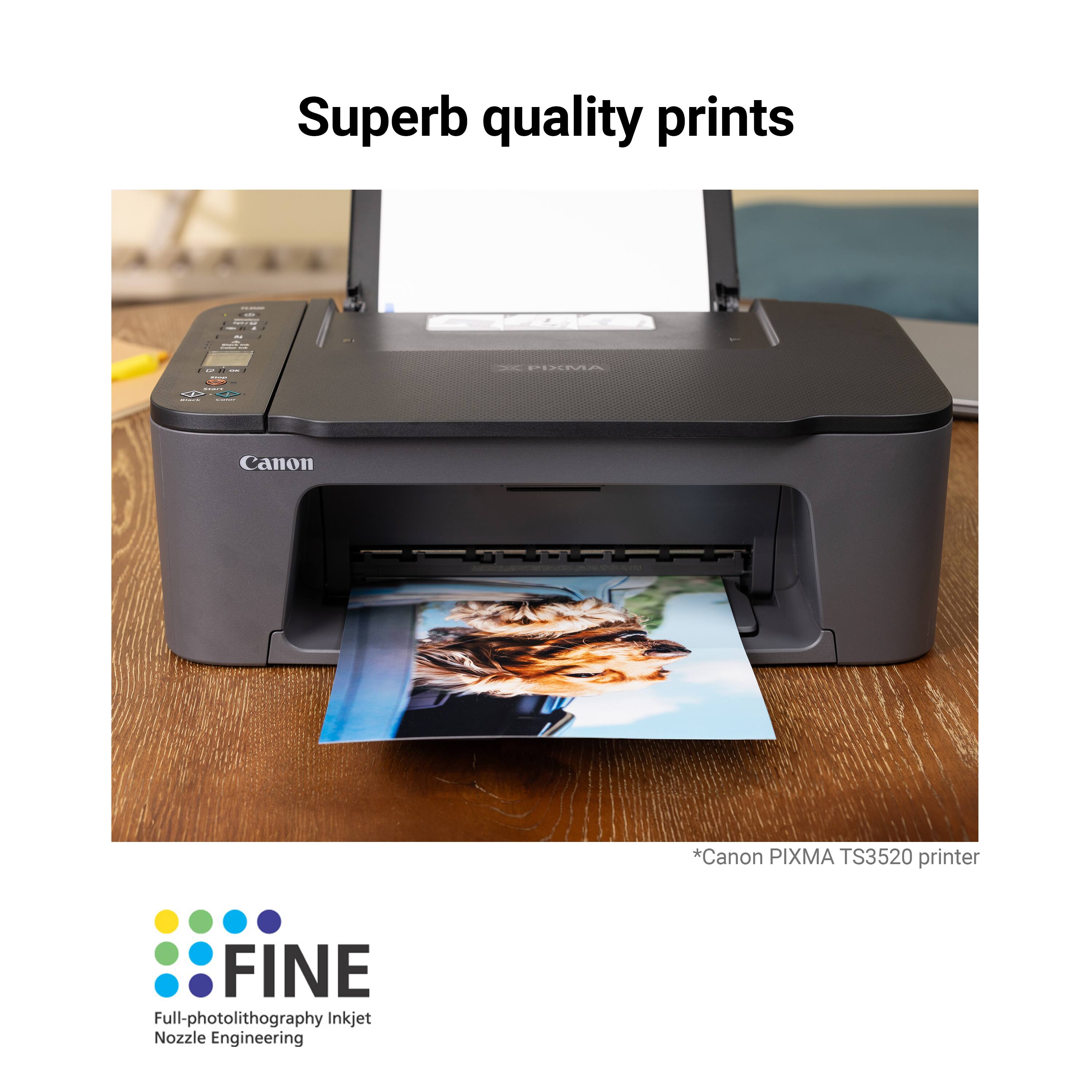 Superb quality prints - Canon PIXMA TS3520 printer - FINE Full-photolithography Inkjet Nozzle Engineering