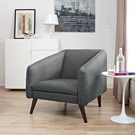 Slide Upholstered Fabric Armchair by Modway - Gray