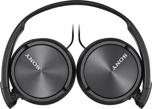 Front. Sony - ZX Series On-Ear Headphones - Black.
