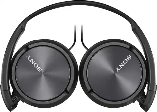 Front. Sony - ZX Series On-Ear Headphones - Black.