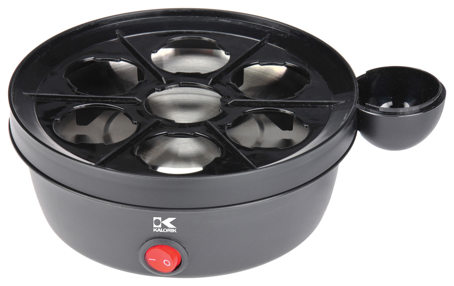 Angle View: Elite Gourmet - 7-Egg Automatic Egg Cooker - Black
