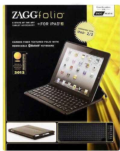 Alt View Standard 1. ZAGG - Folio Case with Bluetooth Keyboard for Select Apple® iPad® Models.