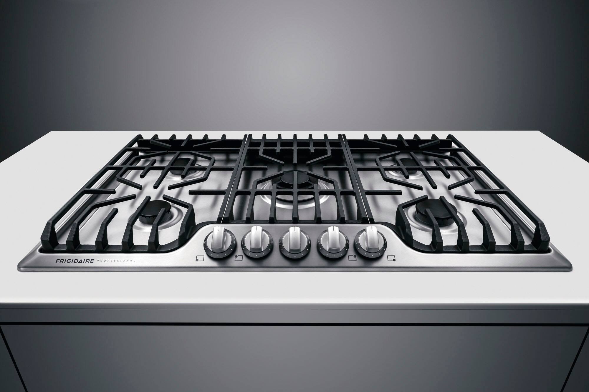 Alt View 11. Frigidaire - Professional 36" Gas Cooktop - Stainless steel.