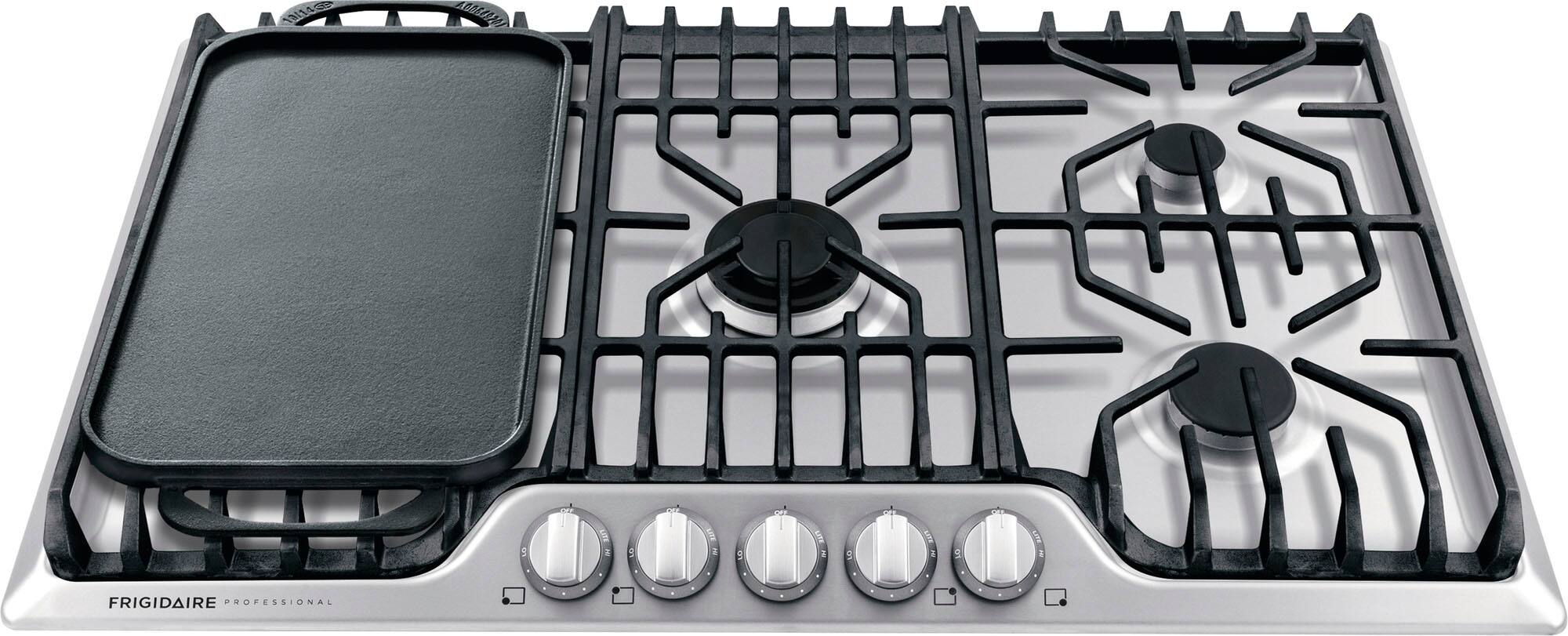 Alt View 13. Frigidaire - Professional 36" Gas Cooktop - Stainless steel.