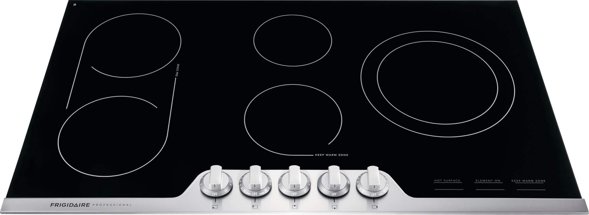 Frigidaire - Professional 36" Electric Cooktop - Stainless Steel - Front_Zoom