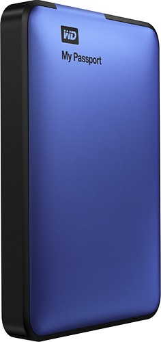  WD - My Passport 500GB External USB 3.0/2.0 Portable Hard Drive - Blue