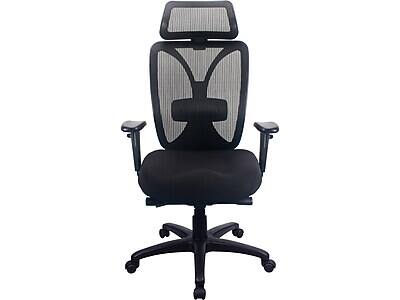 Alt View 1. Tempur-Pedic - Tempur-Pedic Mesh Back Fabric Computer and Desk Chair, Black (TP6450-BLKMB) - Black.