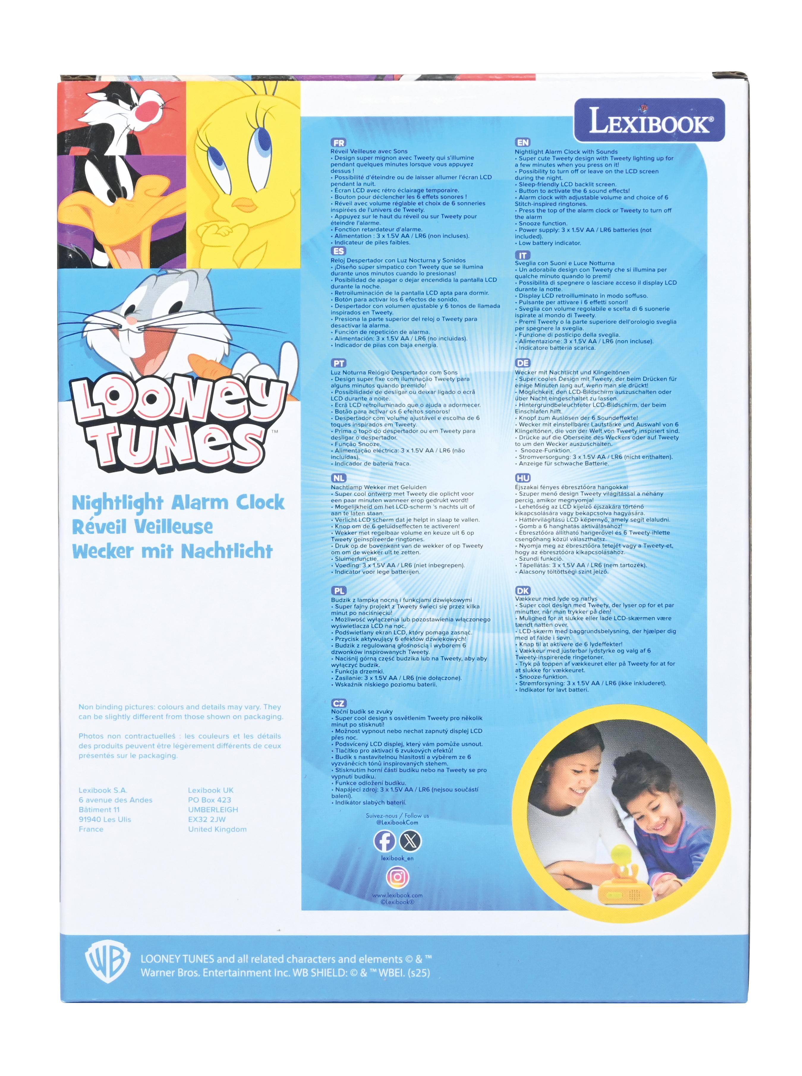 Weiteuta migon Lun sertant queques a desous! PLLMIE T seruta eclairage temponaire deciencher SoES regratute sonneries inpintes A iseiatre aiarme alarma incluses ntiratou LEXIBOOK neighnght Sounds lighting Posubatty sourstable inspired rimglores funetan safanes included butery inalicaton Despertados Nociuma Sordos Ampnca PAS nenata partaia Ae pantaita Cepenado vilumen Mstable samadla Tweety Presinna supmar Tneely repeticin Asmentazin Sumpla nstura atorate qwaiche Qrando Poscianna nothig_ome display Cpiay netrouminate aoduce Punante anvi Swgia regoietile se Tweety weety nuperre delorologie suegla mgrere pestiin nmtunal funtua Renorgo LOONEY engenato TUNES Nightlight Alarm Clock Rveil Veilleuse Wecker mit Nachtlicht msesma Tweety aLOL Lingemtnen wecty Drocken MR nactiuten Ausibuen UT L