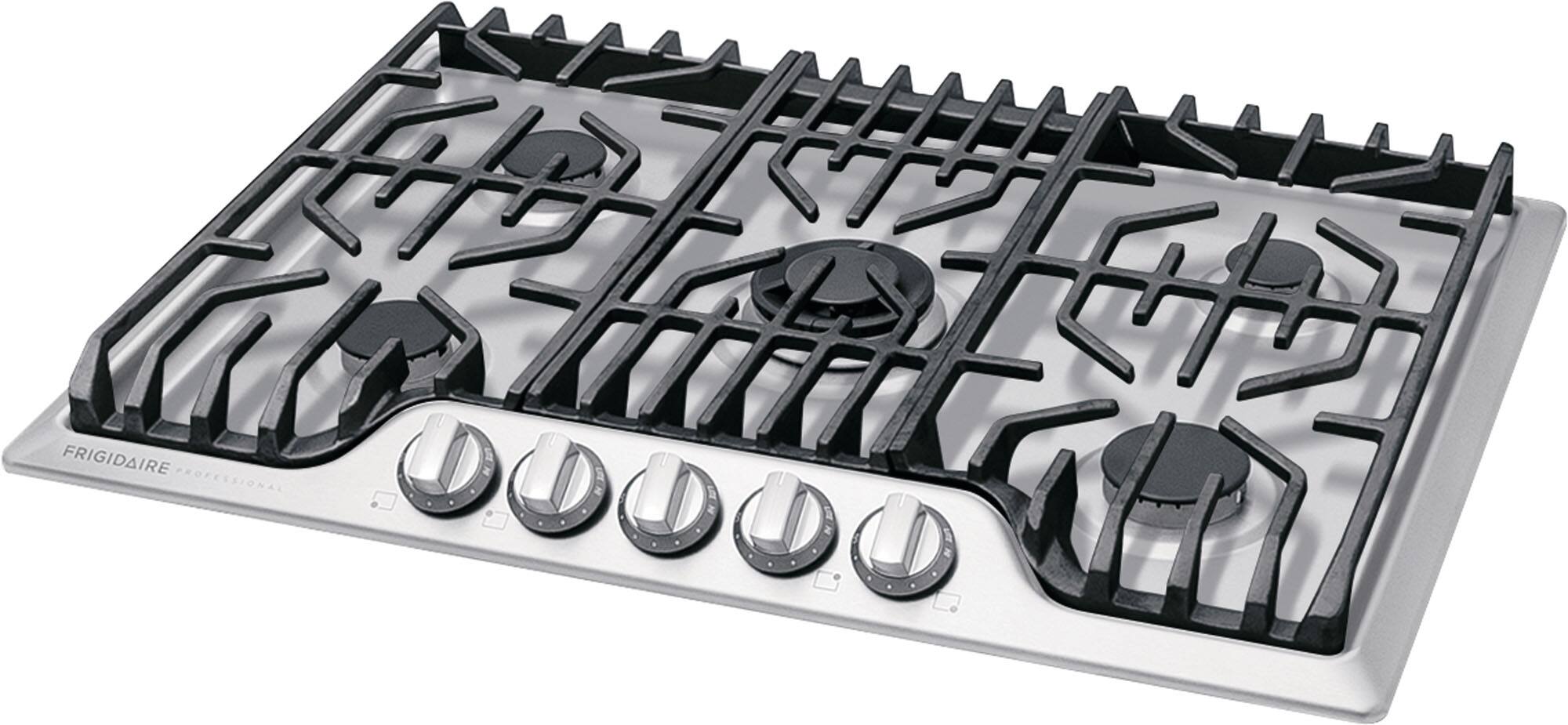 Angle. Frigidaire - Professional 30" Gas Cooktop - Stainless Steel.