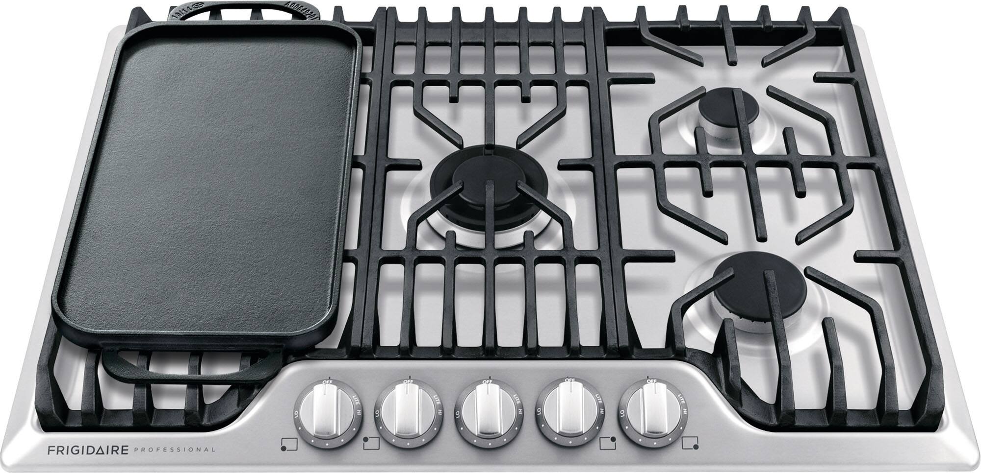 Alt View 13. Frigidaire - Professional 30" Gas Cooktop - Stainless Steel.