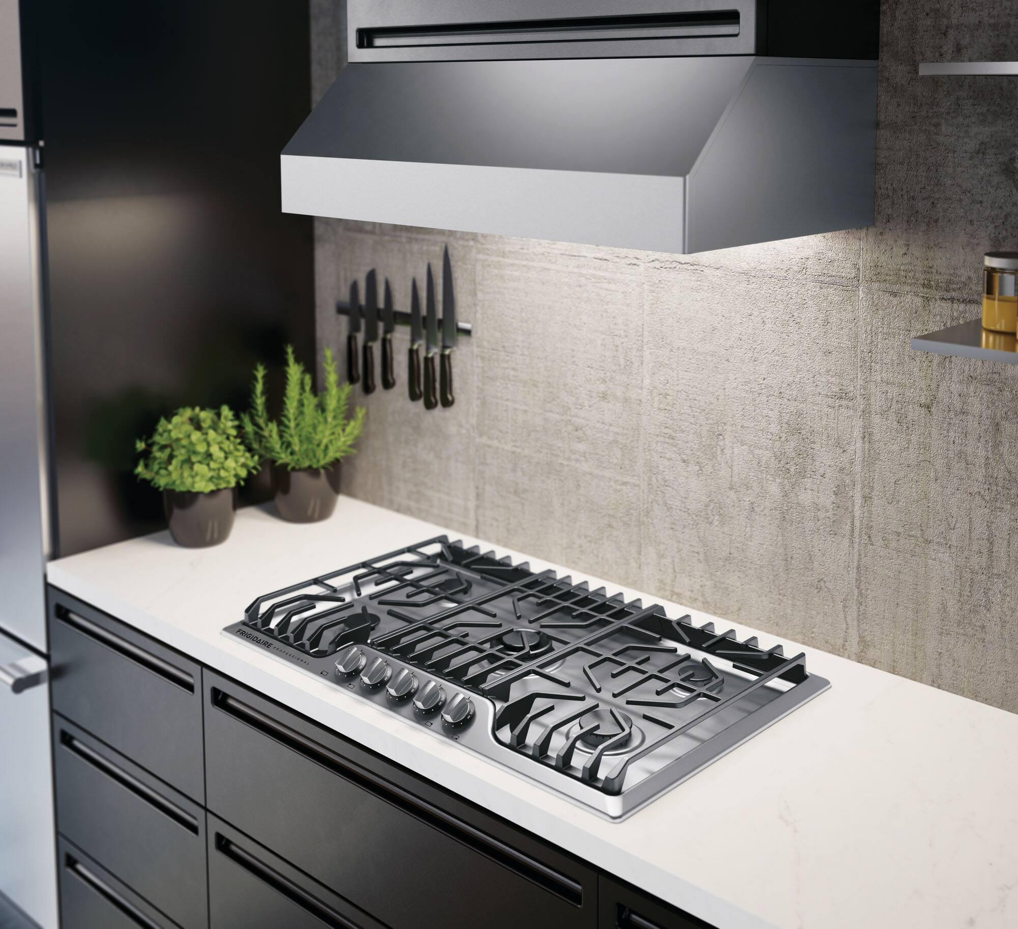 Alt View 16. Frigidaire - Professional 30" Gas Cooktop - Stainless Steel.