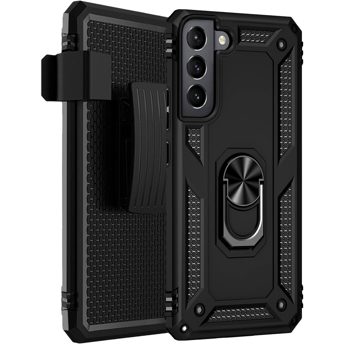 Alt View 11. SaharaCase - Military Kickstand Series Case for Samsung Galaxy S22+ - Black.