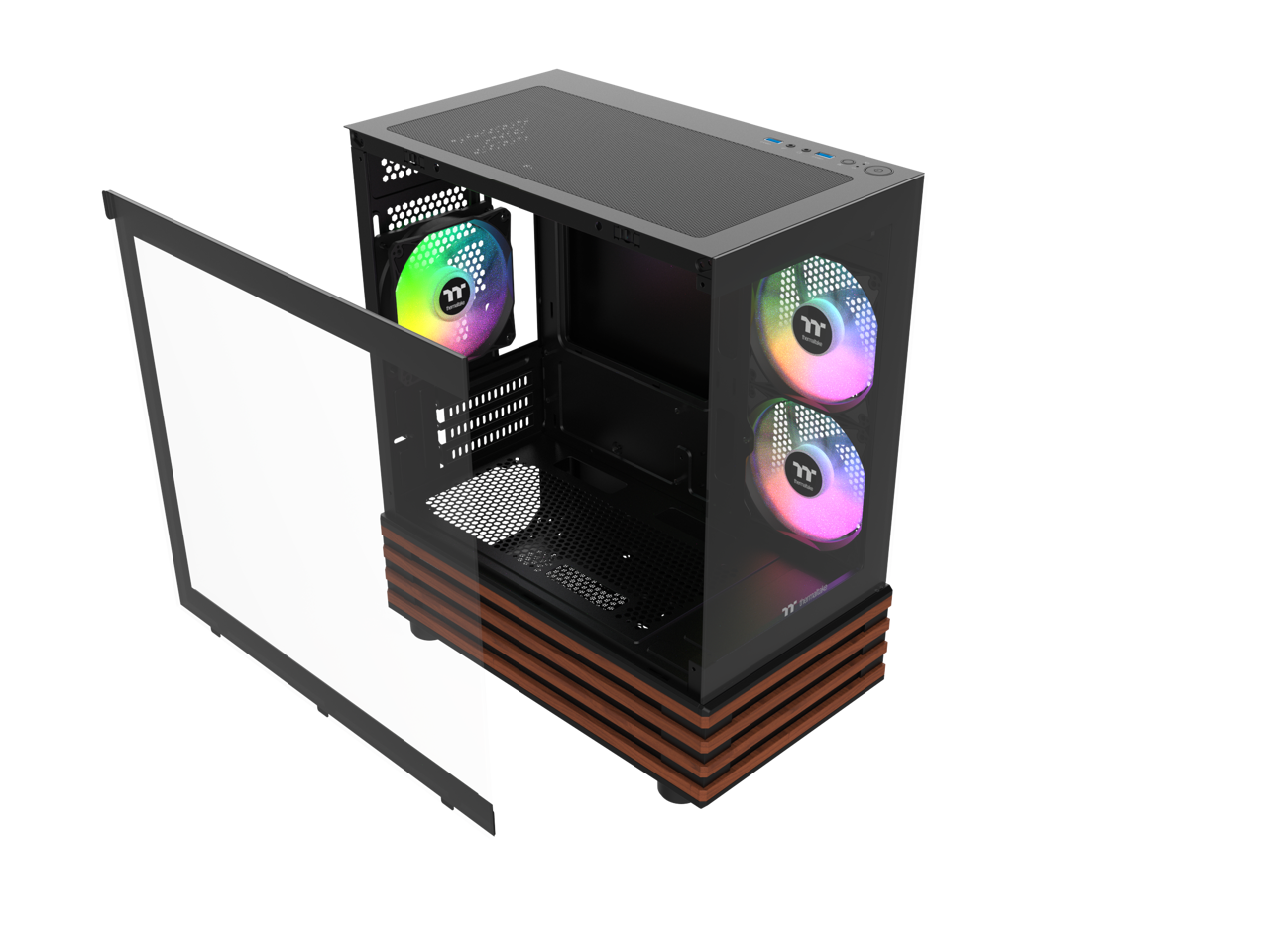 Alt View 1. Thermaltake - Thermaltake View 170 WS ARGB Chassis; mATX/mITX; 3x ARGB Fans; 280mm Rad; 340mm GPU; Black - Black.