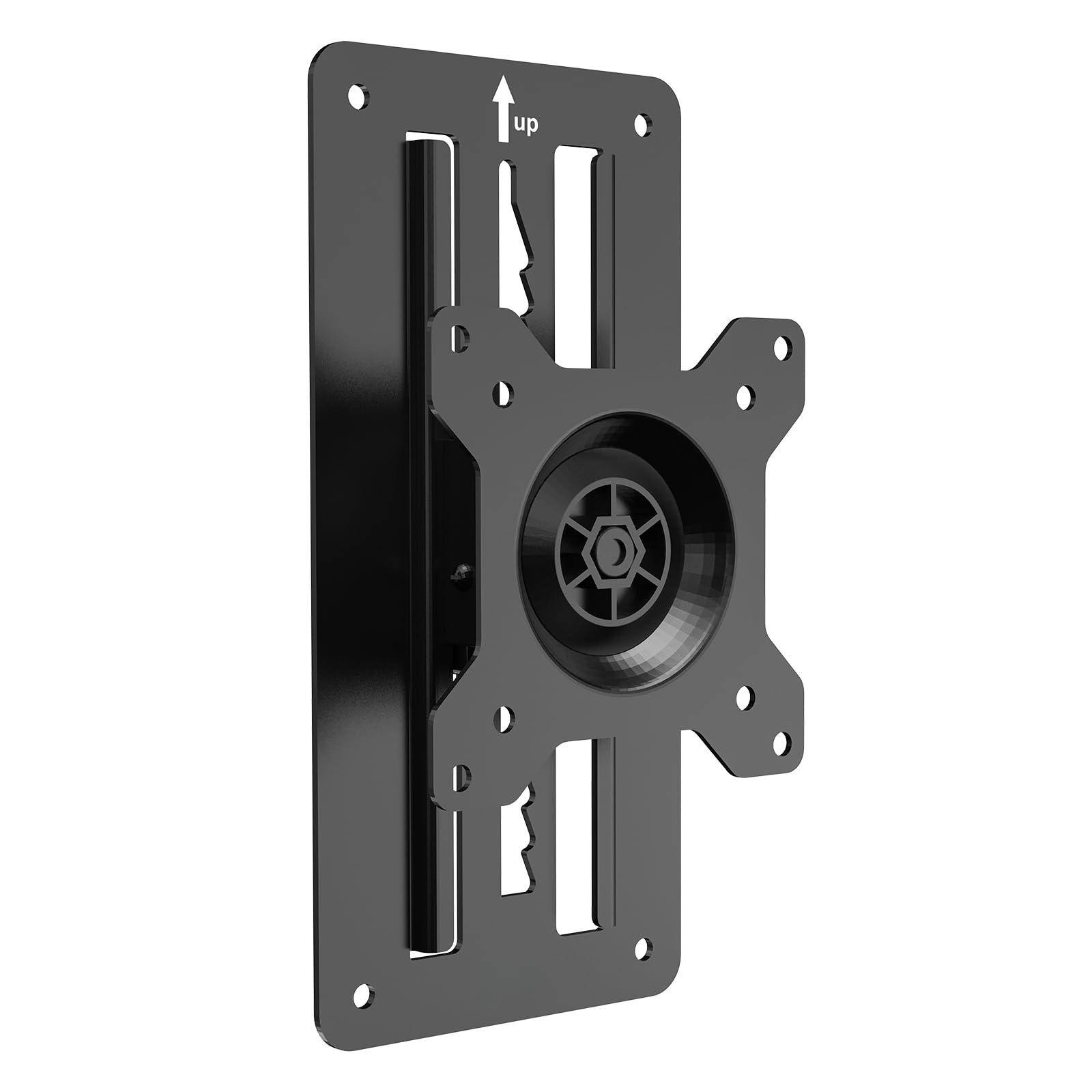 Front. Cedar Assembly - Triple Monitor Wall Mount For Screens Each Arm Holds Up To 19.s.swivel Tilt Curved With Mounting Holes - Single Arm Standard.