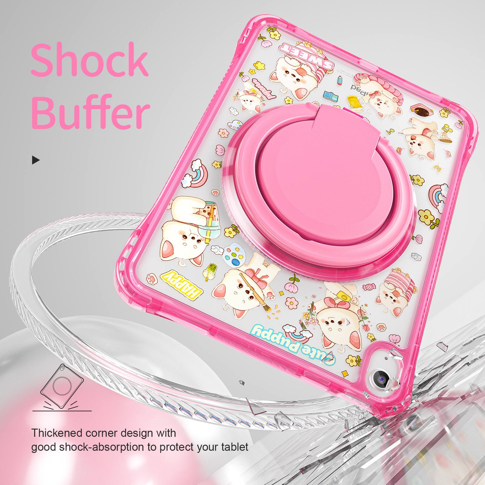 Shock Buffer 3 SWEET pear HAPPY

Thickened corner design with good shock-absorption to protect your tablet
