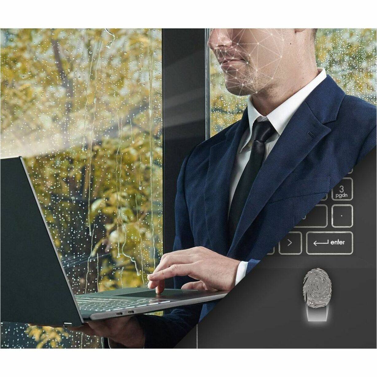 The text on the image reads: "3 pgdn > enter." This text is likely a keyboard shortcut or a reference to a specific function on the laptop.